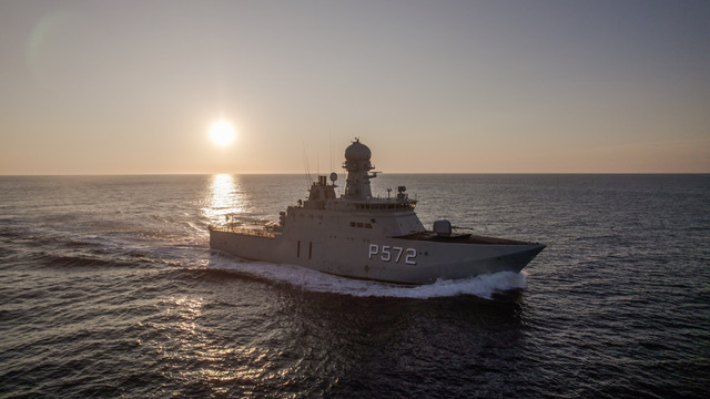 Danish Naval vessel P572 follows Paul Watson vessel back to Canada after arrest in Greenland.